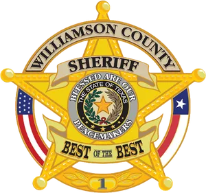 Williamson County Sheriff Badge Texas PNG Image