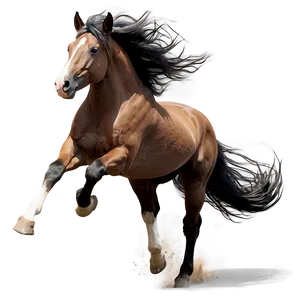 Wind Swept Mane Running Horse Png Vxd PNG Image