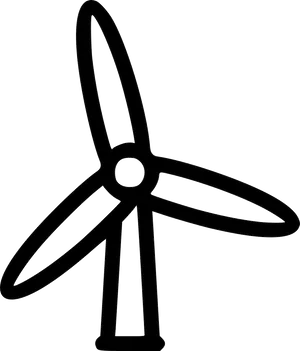 Wind Turbine Icon Silhouette PNG Image