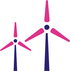 Wind Turbines Vector Art PNG Image