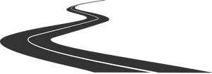 Winding Road Black Background PNG Image