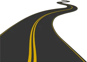 Winding Road Dark Background PNG Image