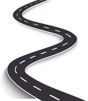 Winding Road Graphic PNG Image