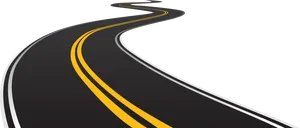 Winding Road Vector Illustration PNG Image