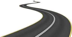 Winding Roadat Night PNG Image