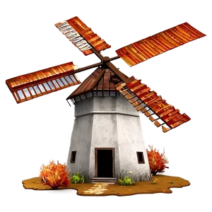 Windmill In Autumn Png 59 PNG Image