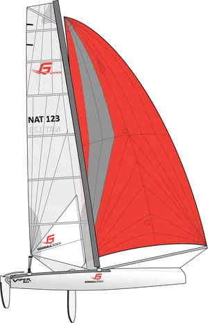 Windsurfing Sailboat Illustration PNG Image