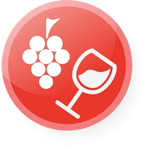 Wineand Grapes Icon PNG Image