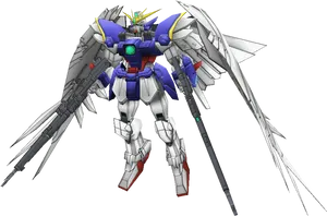 Winged_ Gundam_ Model_ Render PNG Image