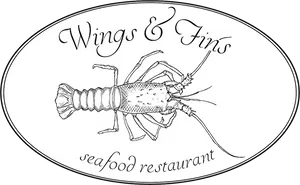 Wingsand Fins Seafood Restaurant Logo PNG Image