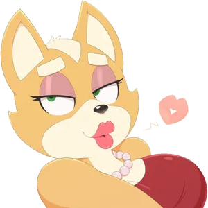 Winking_ Animated_ Fox_ Character PNG Image