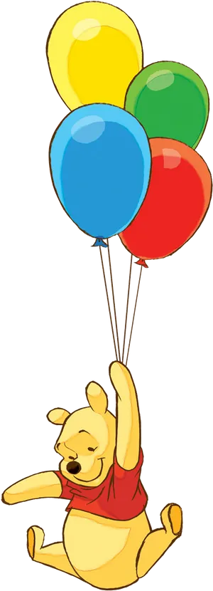 Winnie The Pooh Balloon Adventure PNG Image