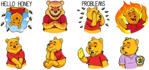 Winnie The Pooh Emotions Compilation PNG Image