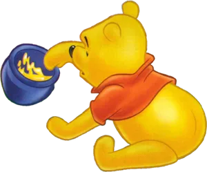 Winnie The Pooh Honey Pot Flame PNG Image