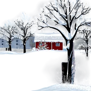 Winter Christmas Eve Snow Scene Png Myd5 PNG Image