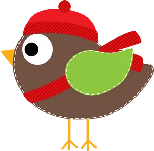 Winter Holiday Bird Illustration PNG Image