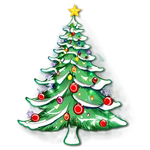 Winter Holiday Tree Outline Png Jpl PNG Image