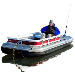 Winter Ice Fishing Pontoon Boat Png Cyi96 PNG Image