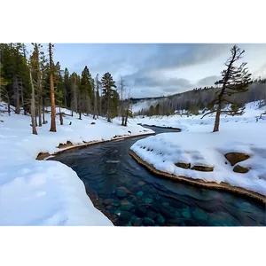 Winter In Yellowstone Landscape Png 49 PNG Image