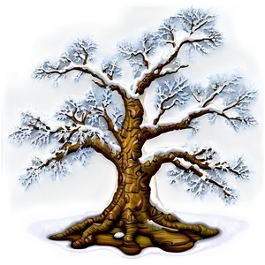 Winter Oak Scene Png 26 PNG Image