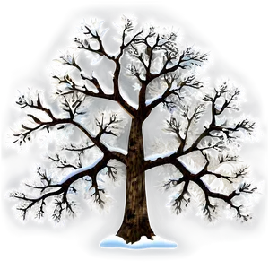 Winter Oak Scene Png Iod PNG Image