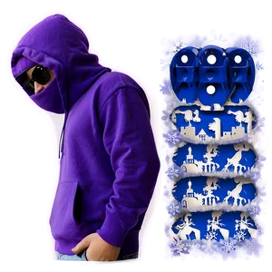 Winter Purple Hoodie Visual Png 33 PNG Image