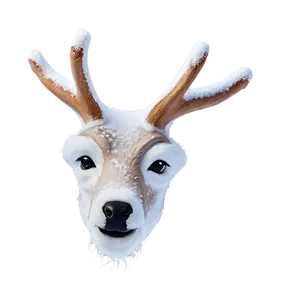 Winter Reindeer Face Png Nge PNG Image