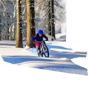 Winter Snow Biking Png Gwh PNG Image