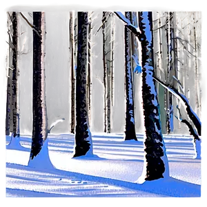 Winter Snow Forest Clipart Png 06262024 PNG Image