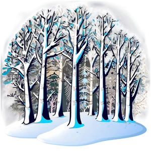 Winter Snow Forest Clipart Png Ulk43 PNG Image