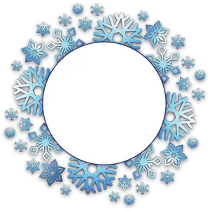 Winter Snowflake Frame PNG Image