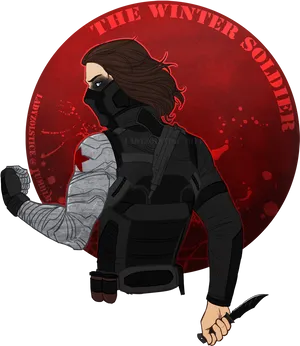 Winter_ Soldier_ Illustration PNG Image