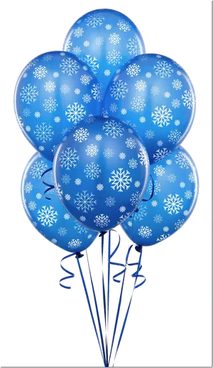 Winter Themed Balloons Bunch PNG Image