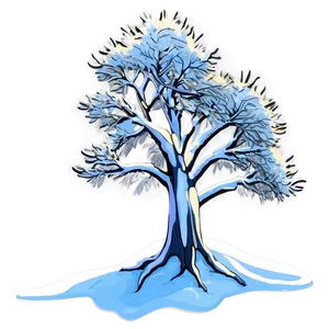 Winter Tree Elevation Scene Png 29 PNG Image