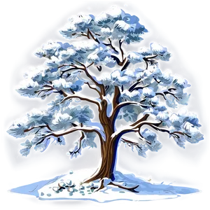 Winter Tree Elevation Scene Png Bvm73 PNG Image