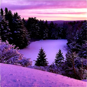 Winter Wonderland Maine Png Qff86 PNG Image