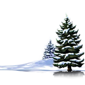 Winter Wonderland Tree Scene Png 98 PNG Image