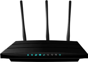 Wireless Routerwith Antennas PNG Image