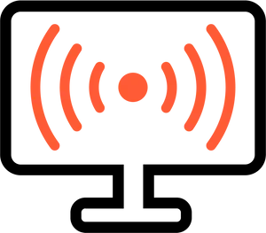 Wireless Signal Icon Redon Black PNG Image