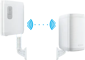 Wireless Speaker Connection Illustration PNG Image