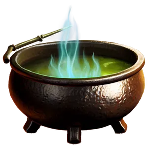 Witch Cauldron On Fire Png 10 PNG Image