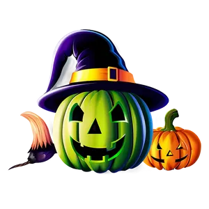 Witch Pumpkin Clipart Png Onv44 PNG Image