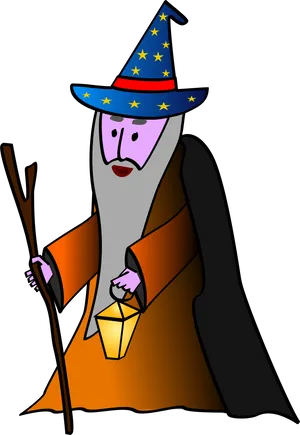 Wizard Cartoon Character Illustration PNG Image