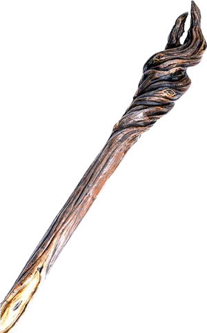 Wizard Staff Isolatedon Gray Background PNG Image