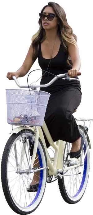 Woman Summer Bike Ride.png PNG Image