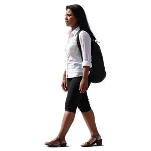 Woman Walking In City Png Qfy PNG Image