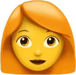 Woman With Ginger Hair Emoji.png PNG Image