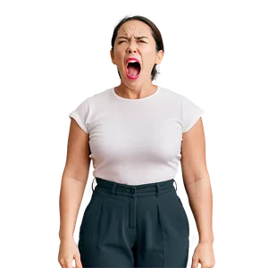 Woman Yelling In Anger Png Wit PNG Image