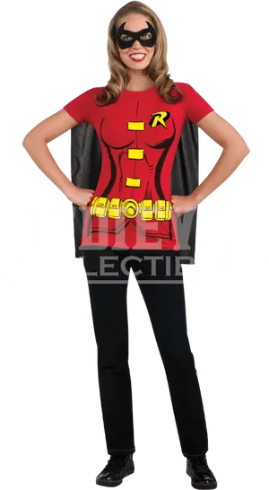 Womanin Robin Costume T Shirt PNG Image