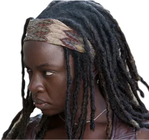 Womanwith Dreadlocksand Headband PNG Image